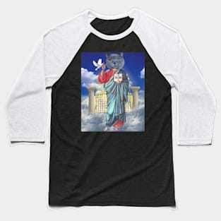 Praise father, son & holy cat Baseball T-Shirt